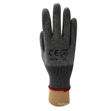 Hot Sale Level 5 PU Palm Coated Cut Resistant Gloves for Hand Protection